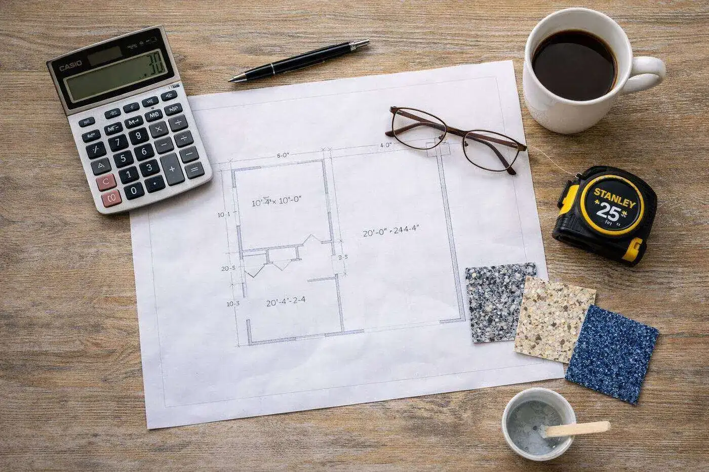 Epoxy flooring cost breakdown for a Duval County garage