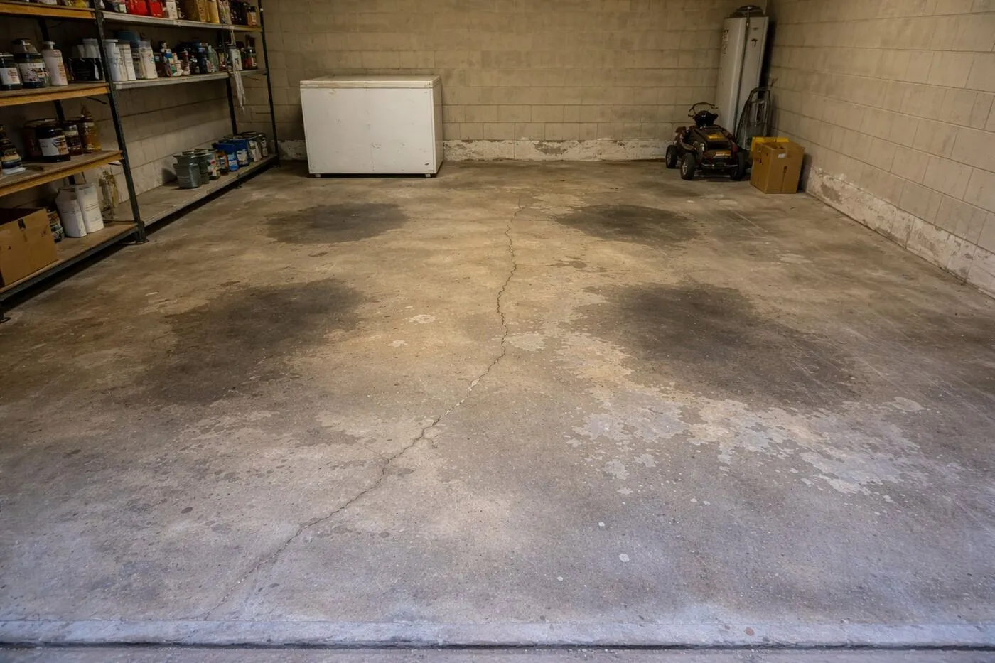 Garage floor before epoxy Duval County
