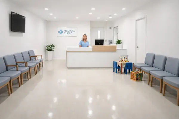 Commercial epoxy floor office building Duval County FL