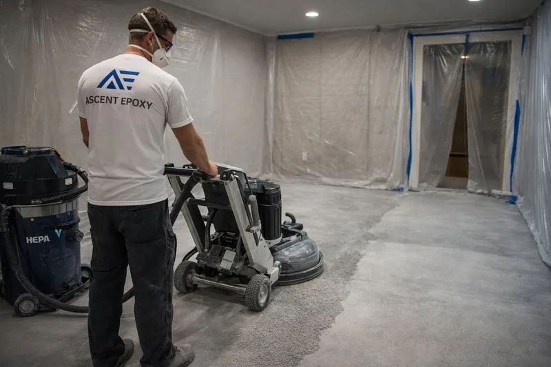 Diamond grinding residential concrete floor Duval County