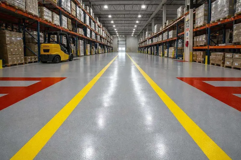 Industrial epoxy floor warehouse Duval County Florida