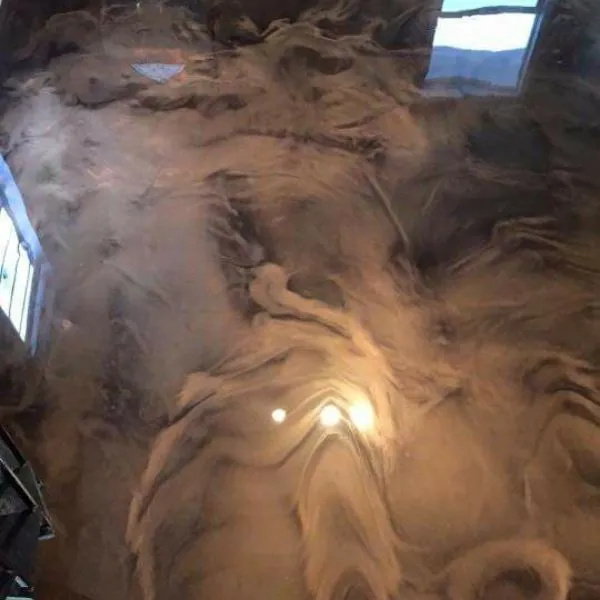 Metallic epoxy floor real Duval County project