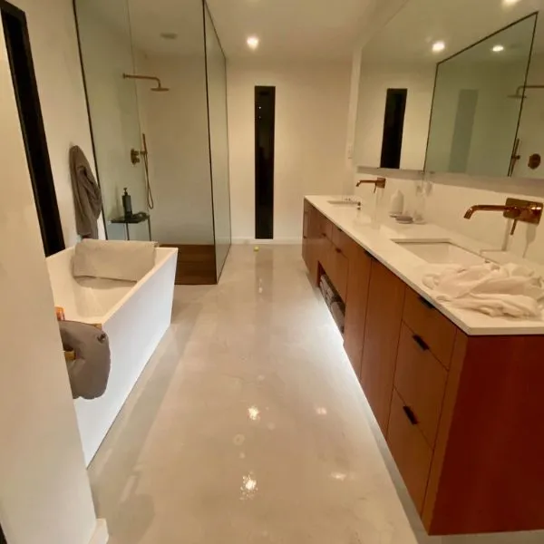 Metallic pearl finish epoxy floor Duval County