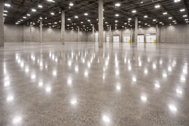 Polished concrete warehouse floor Duval County